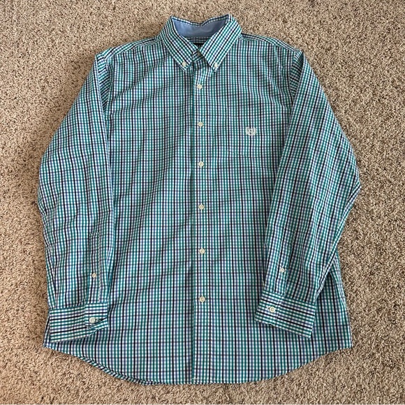 Bundle of 2 Chaps Stretch Easy Care button up shirts - Picture 3 of 5